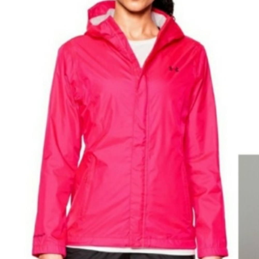 Women's Under Armor Hot Pink Storm 3 Waterproof Rain Jacket Size S